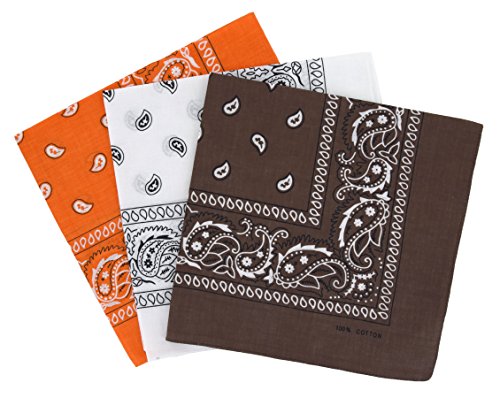 Set 3 bandanas paisley damen und herren 57x57cm von Laciteinterdite