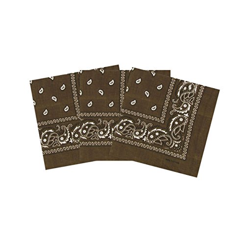 Set 3 bandanas paisley damen und herren braun von Laciteinterdite