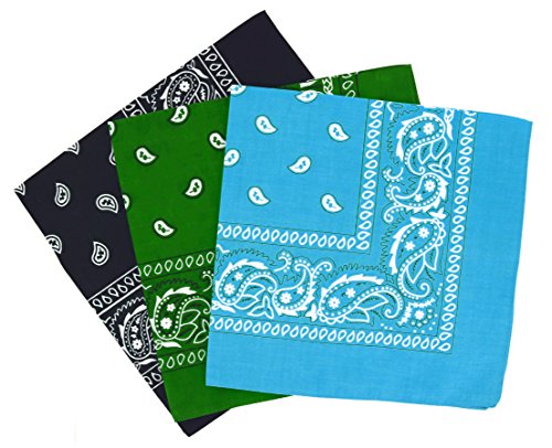 Set 3 bandanas paisley damen und herren orange von Laciteinterdite