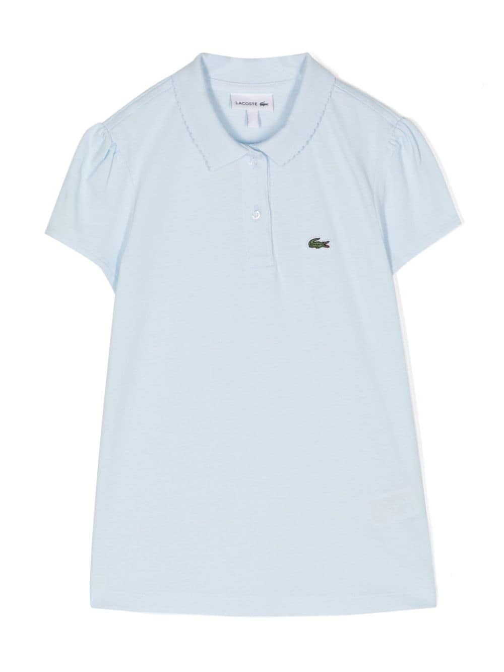 Lacoste Kids Poloshirt mit gewelltem Kragen - Blau von Lacoste Kids