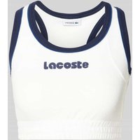Lacoste Sport Bralette mit Label-Stitching Modell 'Contrast Embroidered' in Offwhite, Größe 36 von Lacoste Sport