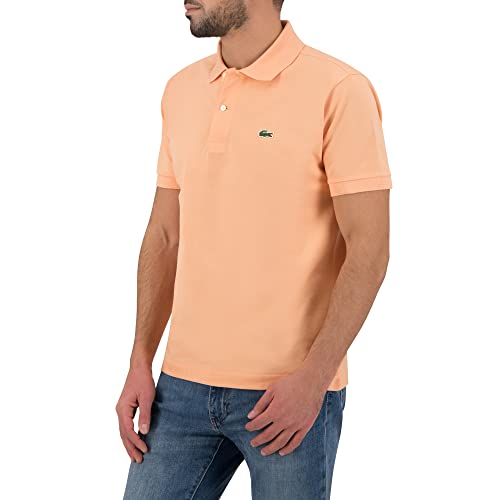 Lacoste Herren Polo-Shirt Kurzarm L1212, Männer Polo-Hemd,2 Knopf,Regular Fit,Orange,10 von Lacoste