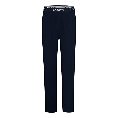 Lacoste Herren Pyjamahose 3H9928, Männer Pyjama-Unterteil,Schlafanzughose,Jogginghose,Sweatpants,Loungewear,Blau,S von Lacoste