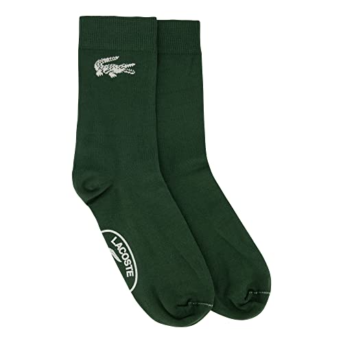 Lacoste Herren Socken RA6844, Männer Struempfe,Sportsocken,Logo,2er Pack,Weiß,35/38 von Lacoste