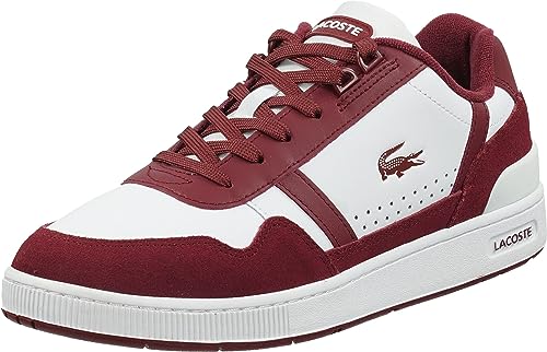 Lacoste-Men Court SNKR-46SMA0070, WHT/Burg, 44 EU von Lacoste