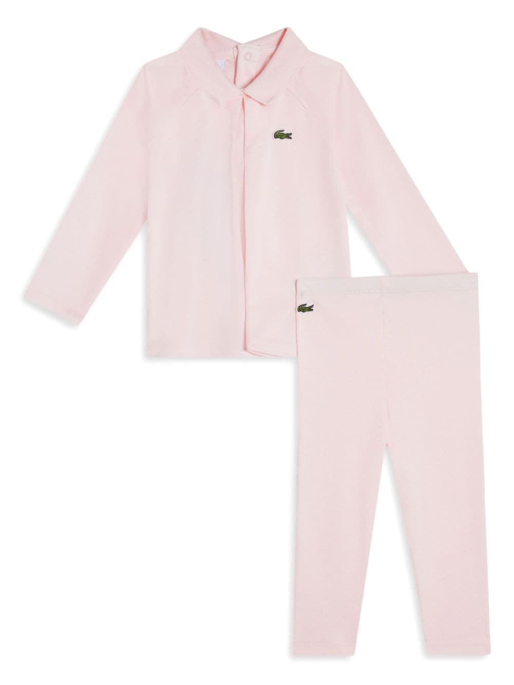 Lacoste Set aus Hemd und Hose mit Logo-Applikation - Rosa von Lacoste
