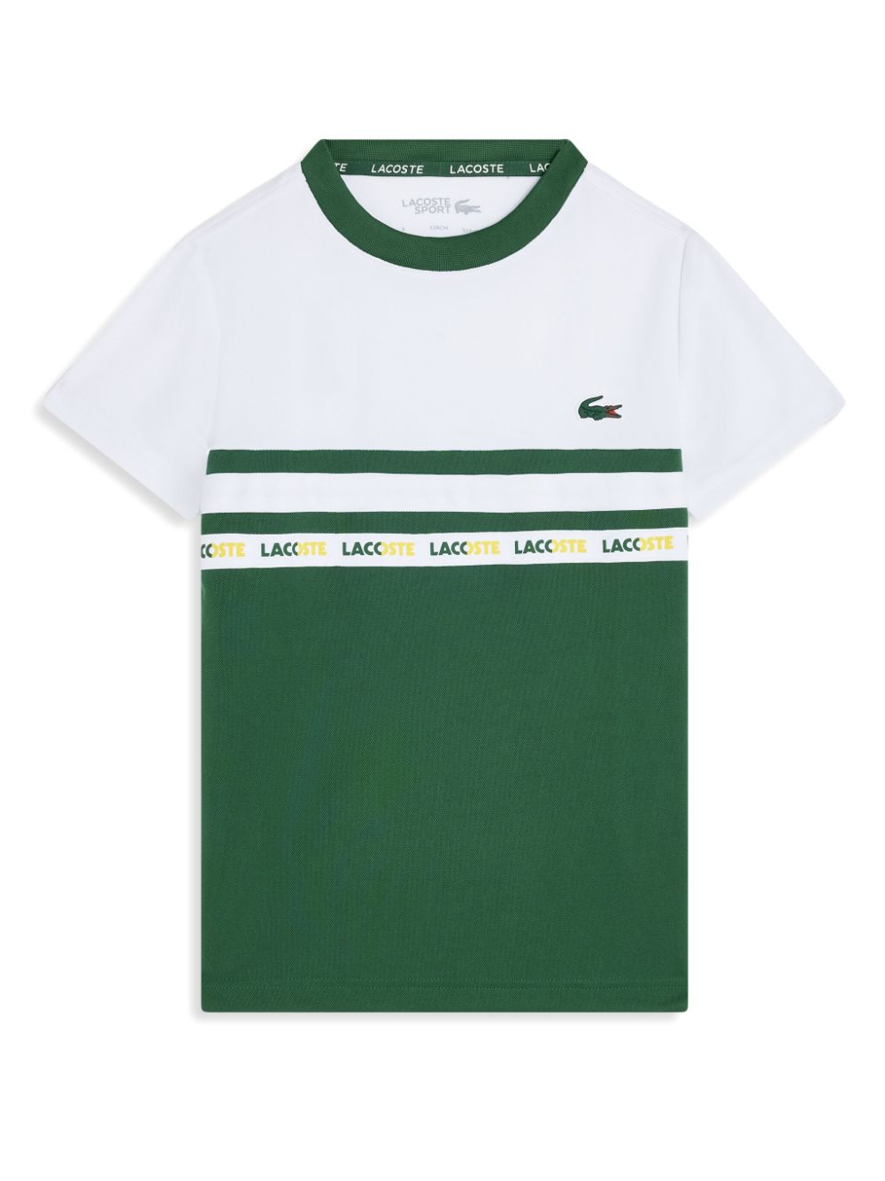 Lacoste Gestreiftes T-Shirt - Weiß von Lacoste