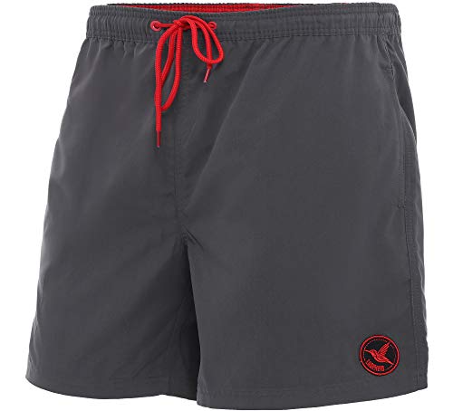 Ladeheid Badehose Herren Bequeme Badeshorts mit Seitentaschen und Schnürchen Badeshorts Herren mit Netzfütterung Perfekt für Sommer, Strand und Schwimmbad LA40-128 (Graphit, X-Large) von Ladeheid