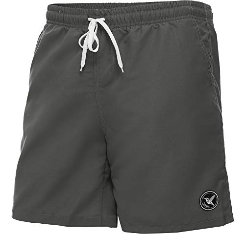 Ladeheid Badehose Herren Bequeme Badeshorts mit Breitem Gummi Schnürchen im Bund und Taschen Schwimmhose Boardshorts LA40-129 (Graphit Medium) von Ladeheid