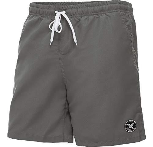 Ladeheid Badehose Herren Bequeme Badeshorts mit Breitem Gummi Schnürchen im Bund und Taschen Schwimmhose Boardshorts LA40-129 (Grau 2X-Large) von Ladeheid