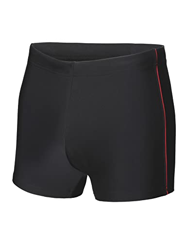 Ladeheid Herren Badehose Badeshorts Beachshorts Schwimmhose LA40-168 (173-Schwarz/Rot, 7XL) von Ladeheid