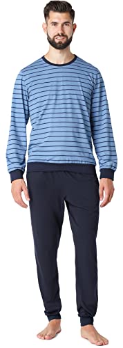 Ladeheid Herren Schlafanzug aus Baumwolle LA40-228 (Ozean Marineblau, M) von Ladeheid