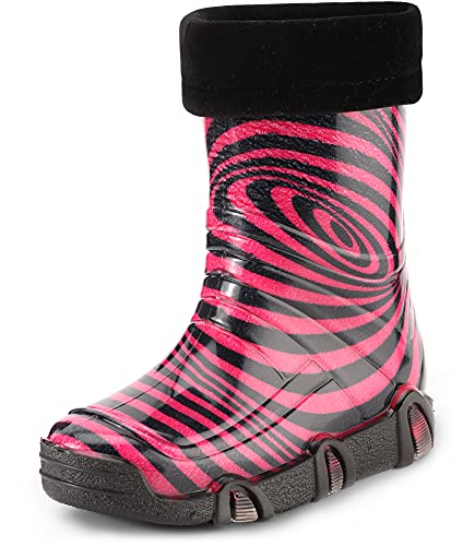 Ladeheid Kinder Mädchen Jungen Gummistiefel Gefüttert Swk2021 (Muster-49, 25/26 EU) von Ladeheid