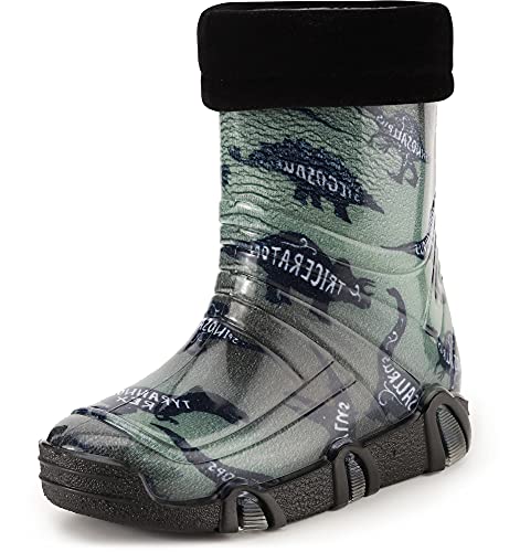 Ladeheid Kinder Mädchen Jungen Gummistiefel Gefüttert Swk2021 (Muster-50, 29/30 EU) von Ladeheid