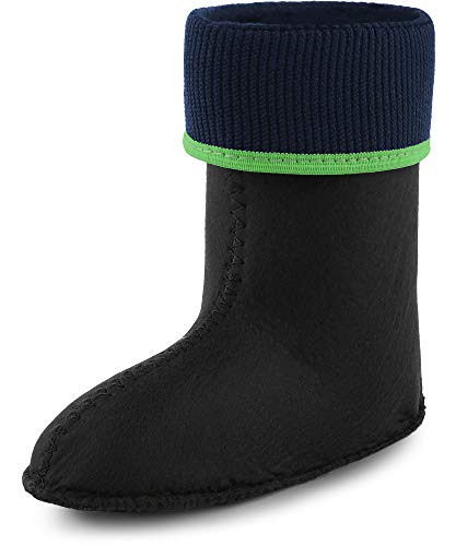 Ladeheid Kinder Mädchen Jungen Wärmende Stiefelsocken für Gummistiefel Innenschuh KL058 (Grün, 24 EU) von Ladeheid