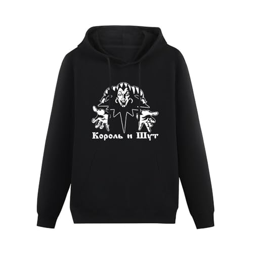 Cool Korol I Shut Hoody Men Long Sleeve King and Jester Russian Horror Punk Band Clown Hoodie Casual Hoodie Tops Size M von Lahe