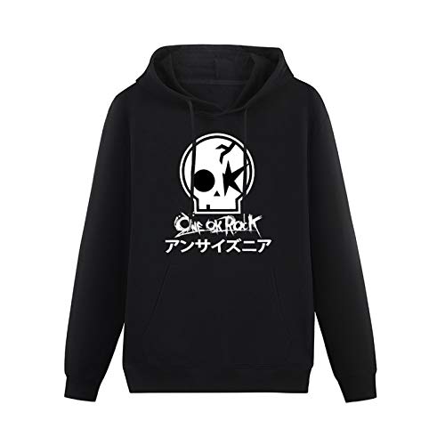 Custom One Ok Rock Logo Mens Hoodie Casual Long Sleeve Plain Drawstring Tops with Pockets Size L von Lahe