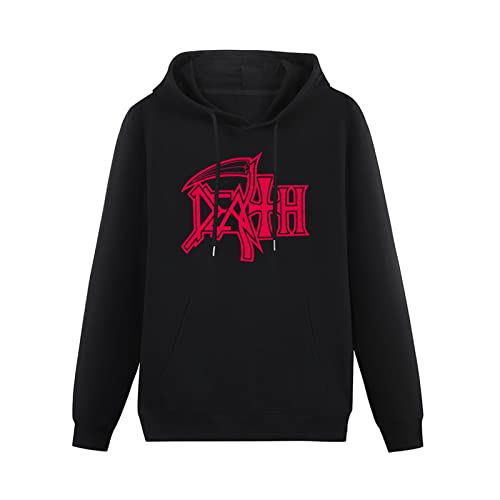 Death Metal Rock Band Mens Hoodie Casual Long Sleeve Plain Drawstring Tops with Pockets Size M von Lahe