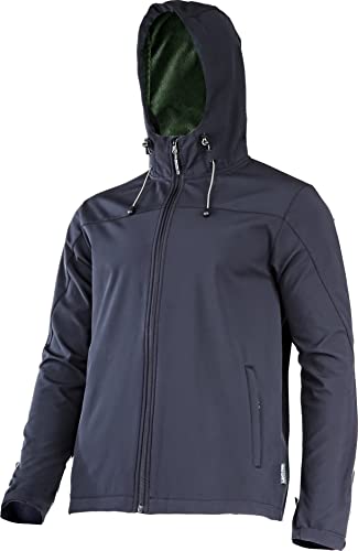 Lahti PRO Herren Outdoor Softshelljacke mit Kapuze | Size: L | Schwarz | Wasserdicht | Softshell Jacke | Funktionsjacke | Atmungsaktiv | Winddicht von Lahti PRO