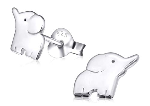 Laimons Mädchen Kids Kinder-Ohrstecker Ohrringe Kinderschmuck Elefant Tier glanz aus Sterling Silber 925 von Laimons