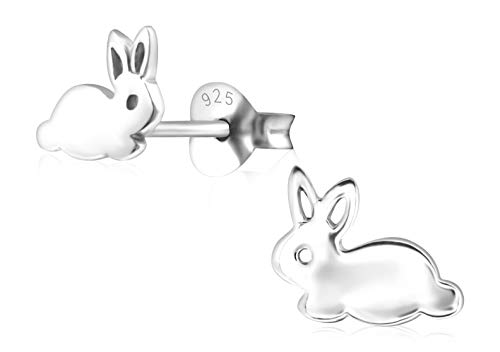 Laimons Mädchen Kids Kinder-Ohrstecker Ohrringe Kinderschmuck Hase Häschen Kaninchen 7mm glanz aus Sterling Silber 925 von Laimons