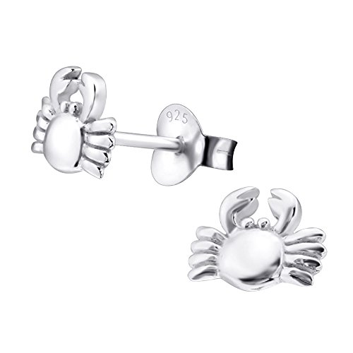 Laimons Mädchen Kids Kinder-Ohrstecker Ohrringe Kinderschmuck Krebs Krabbe Meeresbewohner glanz aus Sterling Silber 925 von Laimons