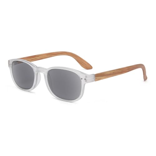 Layresen Reading Sunglasses Retro Stylish Designer Holzmaserung Readers Brillen für Frauen Männer Unisex (Weiß, 1, x) von Lairesen