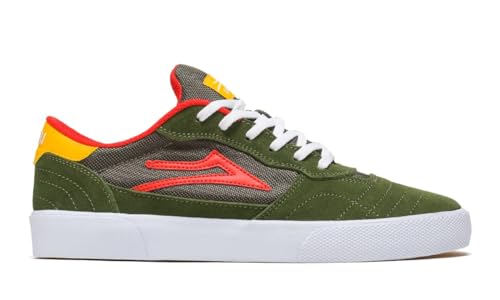 Lakai Herren Cambridge Skate Shoes - Performance Skateboardschuhe, Olivgrün/gelbes Wildleder, 44 EU von Lakai