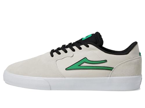 Lakai Herren Cardiff Skateschuhe – atmungsaktive Freizeit-Sneaker, Weiß/Schwarzes Wildleder, 38.5 EU von Lakai