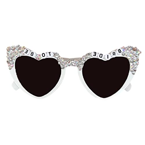 Hochzeit Party Junggesellenabschied Sonnenbrille Bride to Be Herzform Rahmen Mädchen Behänge Nase Brille Rock Sonnenbrille Frau Niedlich Sommer Sonnenbrille für Teens Sommer Sonnenbrille für Frauen von Lamala