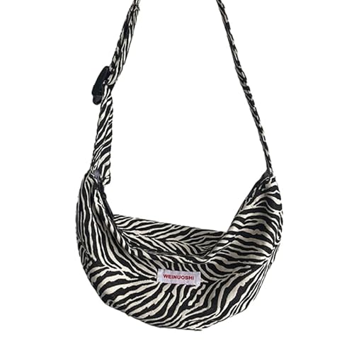 Lässige Damen-Umhängetasche, Multifunktions-Canvas-Tasche, Zebra-Druck, Umhängetasche, Unisex, koreanischer Stil, Messenger-Tasche, Damen, lässige Messenger-Tasche, Zebra-Druck, von Lamala