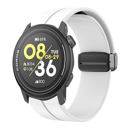 Lamshaw Ersatz-Armbänder für Coros PACE 2, 20 mm, weiches Silikon, magnetische Schnalle, Sport-Ersatzbänder für Damen und Herren, kompatibel mit Coros Apex 2 / PACE 2 / Apex 42 mm Smartwatch (20 mm von Lamshaw