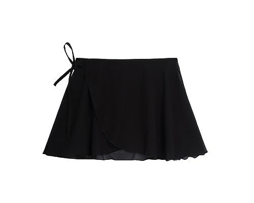 Lanbodance Mädchen und Damen Ballett Wickelrock Chiffon Tanzrock, schwarz, Groß Lanbodance Mädchen und Damen Ballett Wickelrock Chiffon Tanzrock, schwarz, Groß von Lanbodance