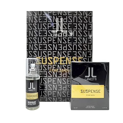 Lancetti Suspense For Man Geschenkset für Herren After Shave 100ml Deodorant 120ml von Lancetti Parfums
