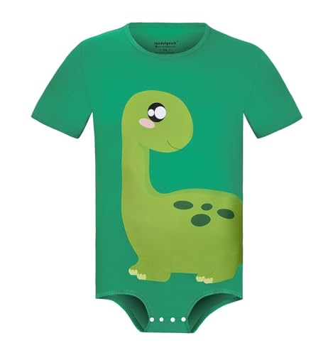 Landofgenie Bodysuit Stringbody Jumpsuit Herren Unterwäsche Baumwolle Onesie Herren Plus Größe Body Einteiler für Männer Dinosaurier George 3XL von Landofgenie