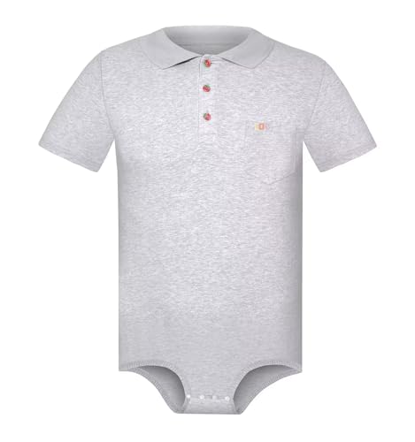 Landofgenie Herren Plus Size Bodysuit Druckknopf Schritt Shirt Bodysuit Kurzarm Herren Onesie Pyjamas Hellgrau S Landofgenie Herren Plus Size Bodysuit Druckknopf Schritt Shirt Bodysuit Kurzarm Herren Onesie Pyjamas Hellgrau S von Landofgenie
