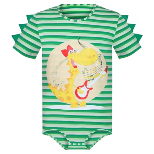 Landofgenie Männer Body Onesie Pyjamas Strampler Herren mit Streifen One Piece Shirt Unterwäsche Einteiler für Männer Grün 2XL von Landofgenie