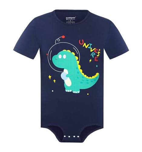 Landofgenie Männer Bodysuit One Piece Shirt Jumpsuit Herren Unterwäsche Rundhalsausschnitt Onesie Baumwolle Marineblau M von Landofgenie