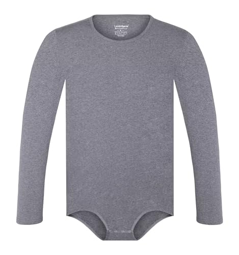 Landofgenie Männer Langarm Strampler Pyjama Bodysuit One Piece Strampler Grau XS von Landofgenie