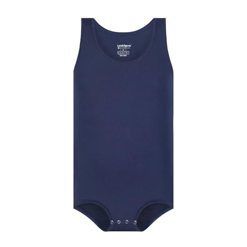 Landofgenie Männer ärmellos Vest Bodysuit Einteiliger Pyjama Baumwoll-Onesie Strampler für Erwachsene Marineblau XL Landofgenie Männer ärmellos Vest Bodysuit Einteiliger Pyjama Baumwoll-Onesie Strampler für Erwachsene Marineblau XL von Landofgenie