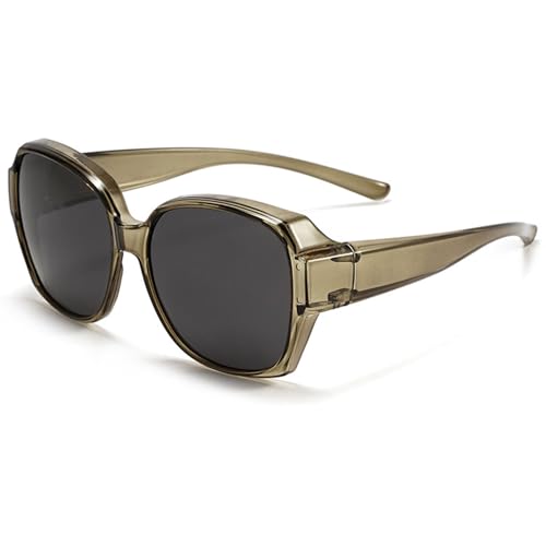 Lanomi Quadratisch Polarisiert Sonnenbrille Damen Herren TR90 Groß Rahmen UV400 Schutz Getönt Brille für Outdoor Fahren Grün Brille/Schwarz Grau Linse Lanomi Quadratisch Polarisiert Sonnenbrille Damen Herren TR90 Groß Rahmen UV400 Schutz Getönt Brille für Outdoor Fahren Grün Brille/Schwarz Grau Linse von Lanomi