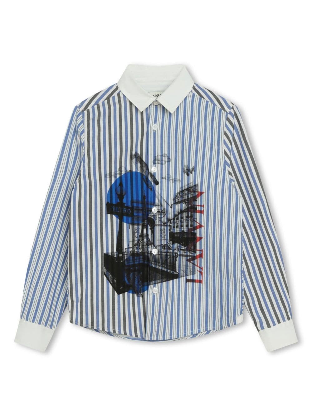 Lanvin Enfant Gestreiftes Hemd - Blau von Lanvin Enfant