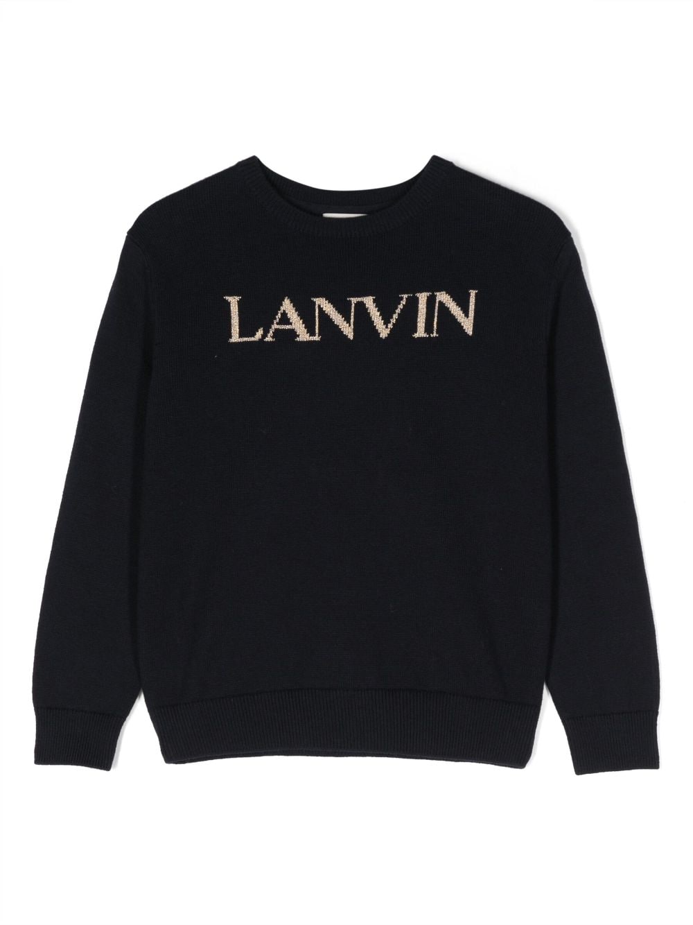 Lanvin Enfant Intarsien-Pullover mit Logo - Blau von Lanvin Enfant