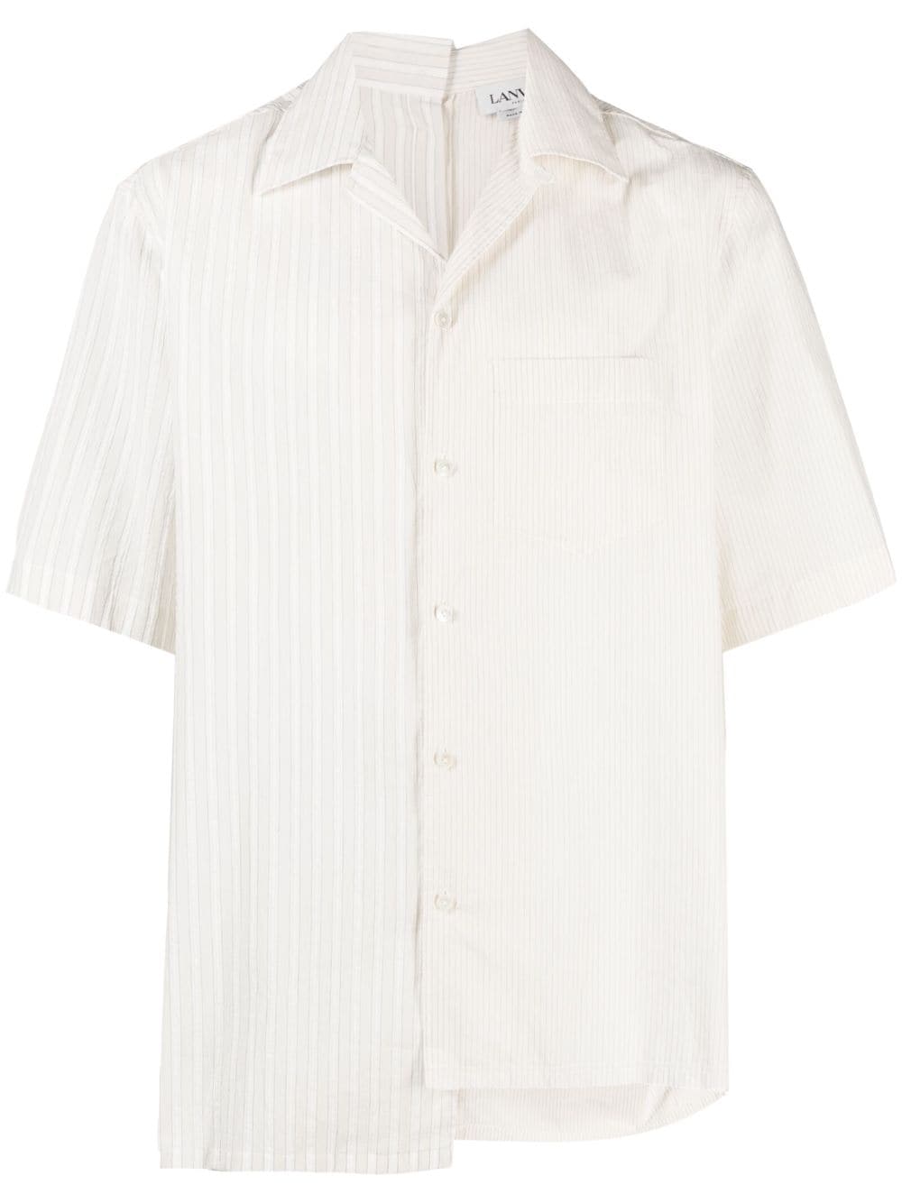 Lanvin Asymmetrisches Hemd im Streifenmix - Weiß von Lanvin