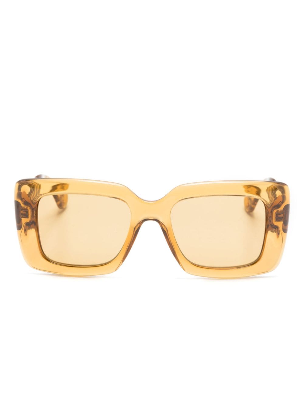 Lanvin Sonnenbrille mit eckigem Gestell - Gelb von Lanvin