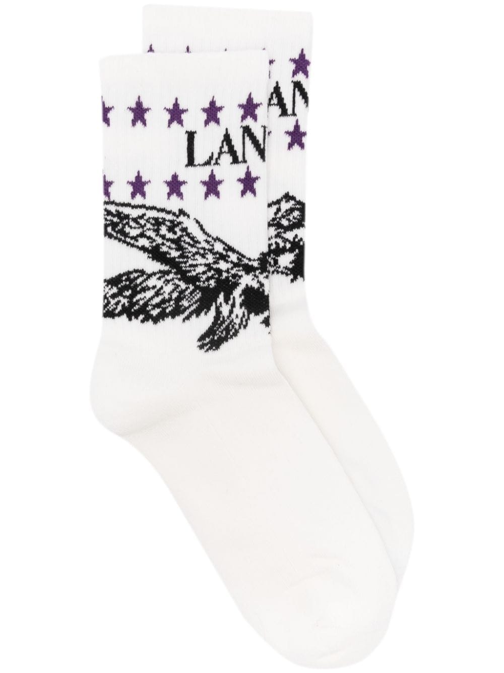 Lanvin x Socken mit Future Eagle-Print - Weiß von Lanvin