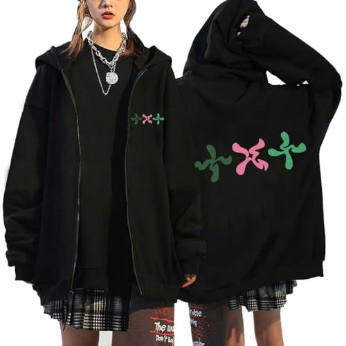 LaoZan Damen Kapuzenjacke Y2K Zip-Hoodies Kpop TXT Sweet Mirage Bedrucken Harajuku Lose Freizeit Streetwear Langarm Top Pullover Outwear Hoodie Kordelzug Sweatjacke LaoZan Damen Kapuzenjacke Y2K Zip-Hoodies Kpop TXT Sweet Mirage Bedrucken Harajuku Lose Freizeit Streetwear Langarm Top Pullover Outwear Hoodie Kordelzug Sweatjacke von LaoZan