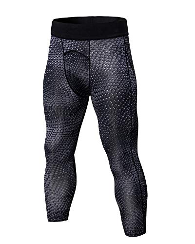 Männer Kompression 3/4 Hose Workout Laufen Leggings Strumpfhosen Sport Tights L von LaoZanA