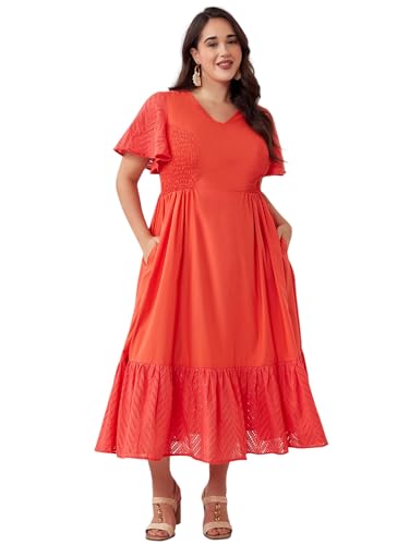 LapaPlus Urlaubskleider in Übergröße für Damen 2025 Sommer-Strandkleid, Elegantes, ausgehöhltes Midi-Boho-Kleid mit Taschen LapaPlus Urlaubskleider in Übergröße für Damen 2025 Sommer-Strandkleid, Elegantes, ausgehöhltes Midi-Boho-Kleid mit Taschen von LapaPlus