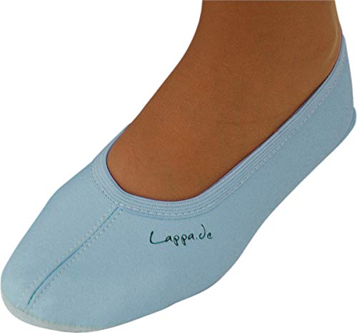 Lappade Ledersohle hellblau Gymnastikschuhe, Schläppchen, Turnschläppchen (Art. 204 Gr. 34 EU) von Lappade